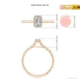 thumbnail image 4 of ANGARA Natural 0.32 Ct. Diamond Halo Engagement Ring in 14K Rose Gold for Women (Ring Size: 11.5), 4 of 9