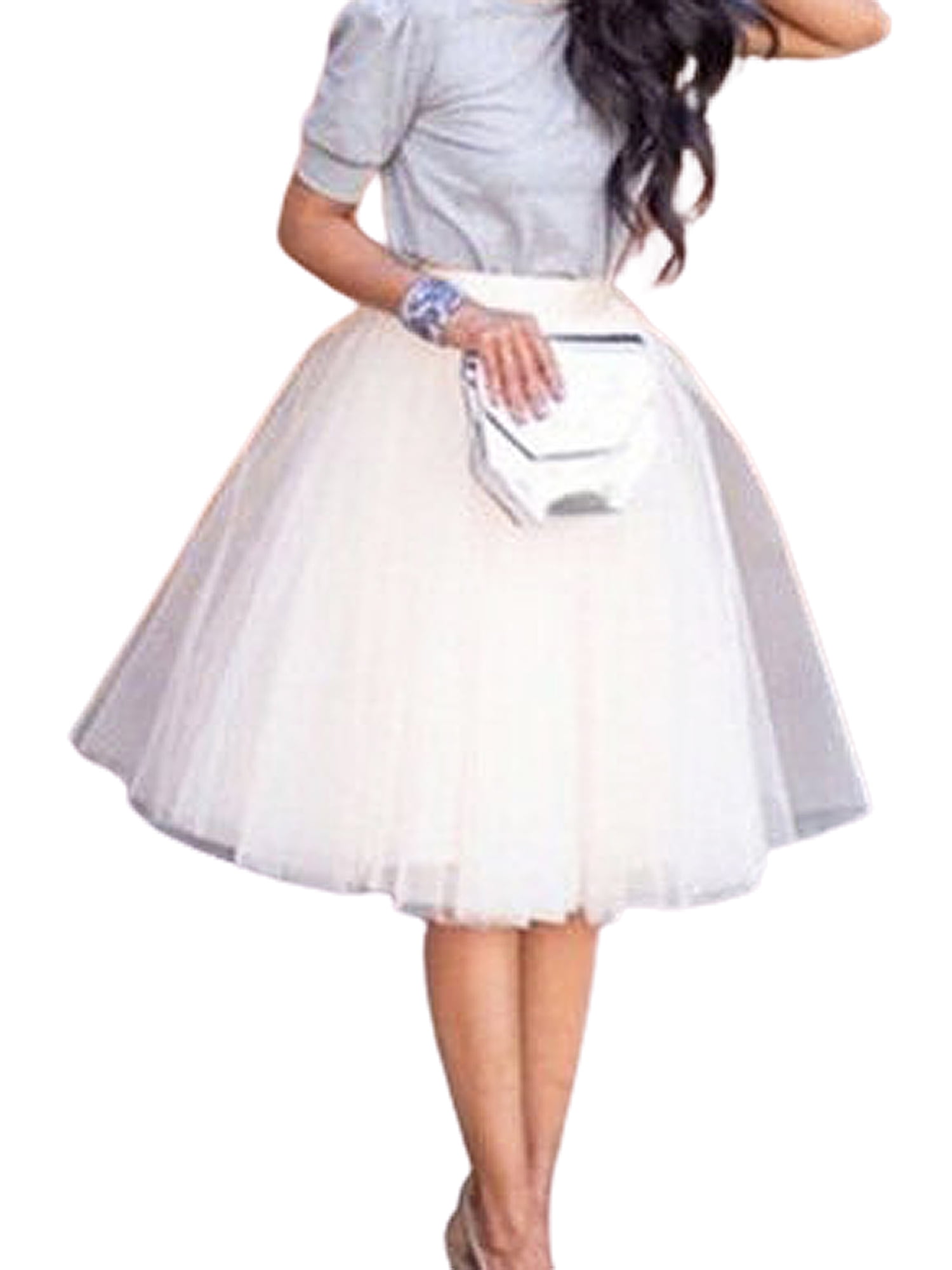 Adult Ballet Tutu Skater Skirt for Prom Performance Women Mini Tulle Skirt
