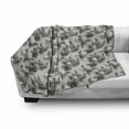 thumbnail image 2 of Skull Soft Flannel Fleece Throw Blanket, Goth in Tropical Pineapples Leaves Modern Jungle, Cozy Plush for Indoor and Outdoor Use, 50" x 60", Green Brown Sage Green, by Ambesonne, 2 of 5