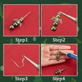 thumbnail image 6 of 1 Box DIY 10 Pairs Christmas Beads Adult Earring Making Kit Angel Wing Spacer Bead Xmas Red Green Round Beads Rhinestone Loose Beads Wing Charms Earrings Hooks for DIY Jewelry Making Kits Women, 6 of 9