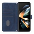 thumbnail image 4 of MonsDirect for 7.6 inch Samsung Galaxy Z Fold 4 2022 Case, Slim Suede Leather Stand Folio Cover with Auto Sleep/Wake Card Slots & Hand Strap Anti-Fall Protective Case for Galaxy Z Fold 4, Blue, 4 of 5