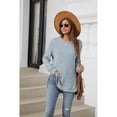 thumbnail image 3 of Blusa Informal con Cuello Redondo y Ligera para Mujer, Color Azul , XXL, 3 of 8
