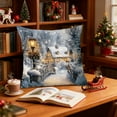 thumbnail image 5 of Xuniizn Christmas Pillow Covers 18x18 inch Xmas Decorations Soft Plush Faux Fur Wool Christmas Throw Pillow Cases Winter Holiday Decor for Sofa Living Room, 5 of 7