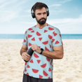thumbnail image 4 of Wukai Watermelon Print Men's Short-Sleeved Mesh T-Shirt,Quick-Dry Short Sleeve Workout T-Shirt-6X-Large, 4 of 8