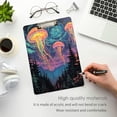 thumbnail image 3 of FORMRS Acrylic Clipboard with Low Profile Clip Standard A4 Letter Size, 12.5" x 9", Psychedelic Jellyfish, 3 of 8