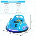 thumbnail image 3 of Gymax 12V Kids Ride on Bumper Car Remote Control w/ Flashing LED Light & Music Navy, 3 of 9