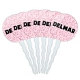 thumbnail image 1 of Delmar Cupcake Picks Toppers - Set of 6 - Pink Speckles, 1 of 1