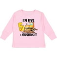 thumbnail image 3 of Inktastic I'm 5 and Crushing It Construction 5th Birthday Boys or Girls Long Sleeve Toddler T-Shirt, 3 of 5