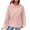 Pink-2, variant on Graphic Hoodies for Women Fashion Waffle Heart Print Crewneck Sweatshirts Long Sleeve Fall Loose Casual Tops with Pocket(Pink XXL)