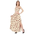 thumbnail image 3 of Bimba 2 Pcs Robe de Plage Sexy pour Femmes Imprimée Smockée Crop Top & Longue Jupe Ensemble, 3 of 7