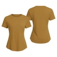 thumbnail image 4 of Uootdi T Shirts for Women Short Sleeve Solid Running Tops Daily Active Style Quick Dry Breathable Fitted Shirts Gift, 4 of 7