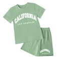 thumbnail image 4 of Teenage Girl Summer Outfits Kids Summer Sport T-Shirt and Shorts Set Cute Print Clothing Sets Tracksuit, 4 of 4