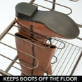 thumbnail image 2 of mDesign Metal Boot Storage and Organizer Rack, Holds 6 Pairs - Espresso Brown, 2 of 8