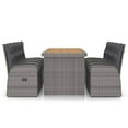 thumbnail image 3 of vidaXL Patio Dining Set Outdoor Dining Set Table and Chair Set Poly Rattan, 3 of 12