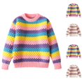 thumbnail image 4 of Atogsazn Kids Boys Knitted Sweater Children Striped Long Sleeve Pullover Sweater Fall Winter Warm Clothes B-White 11-12 Years on Clearance, 4 of 4