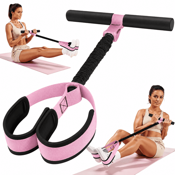 Pedal Resistance Band with Handles, Upgraded Thickened Latex Tubes, Soft Foam Fabric Foot Pedal, Durable Elastic Bands for Exercise, Home Workout Equipment for Women, Full Body Exercise Equipment for