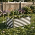 thumbnail image 3 of 2 Pack 4x2FT Galvanized Steel Raised Garden Beds  – Outdoor  Durable Metal Planter Boxes for Vegetables, Flowers & Healthy Plants,Easy Assembly, 3 of 8