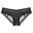 thumbnail image 2 of Gibobby Tangas de sexy mujer Calzoncillos de mujer Ropa interior transparente de encaje hueco Tentación Tangas sexuales Cintura Tanga(Negro,M), 2 of 5
