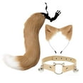 thumbnail image 2 of Diadema de Orejas de Gato con Set de Orejas y Cola Animal Disfraz de Peluche para Fiesta Temática Cumpleaños Espectáculos Carnaval Sesión Fotográfica Café, 2 of 8