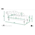 thumbnail image 4 of Samuel Chaise Longue à Accoudoirs Roulés Capitonnée Bleu Marine, 4 of 10