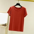 thumbnail image 2 of Women Shirt Short Sleeve Crew Neck Summer Soft Long TshirtsTee Tops Blouse, 2 of 8