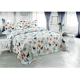 thumbnail image 1 of Marina Decoration Rich Printed Embossed Pinsonic Coverlet Bedspread Ultra Soft Bedding Summer Christmas Quilt Set with Shams, Xmas Reindeer and Tree Pattern, 1 of 7