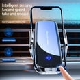 thumbnail image 2 of Cargador inalámbrico de 130W para coche, soporte de teléfono con ventilación de aire magnética automática para iPhone 14, 13, 12, Samsung S20"Silve rwith sucker" Fivean Soporte para teléfono de coche, 2 of 2