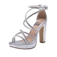 thumbnail image 1 of Tacones Mujer Altos Formales Charol Metálico Diseño Tiras, 1 of 4