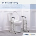 thumbnail image 2 of YANTONG RTL12079 Bathroom Grab Bar for Toilets, White, 2 of 5