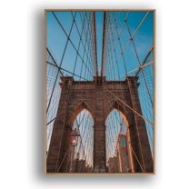 IDEA4WALL Framed Canvas Wall Art for Living Room, Bedroom Brooklyn Bridge and New York City Canvas Prints for Modern Home Decoration Ready to Hang