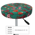 thumbnail image 4 of Kdxio red and green bow tie Stool Covers Round,Stretch Round Bar Stool Covers Washable Bar Stool Cushion Slipcover for 12-15 Inch Chair-12 inch, 4 of 7