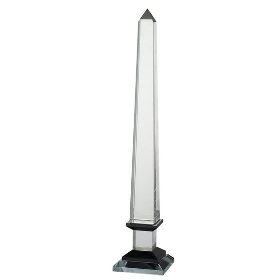 A&B Home Anthony Venetucci Clear Glass Obelisk