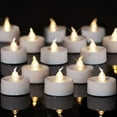 thumbnail image 1 of Juego de 24 velas LED sin llama - Blanco cálido - Funciona con pilas - Larga vida útil - Para bodas, fiestas, decoración del hogar, 1 of 5