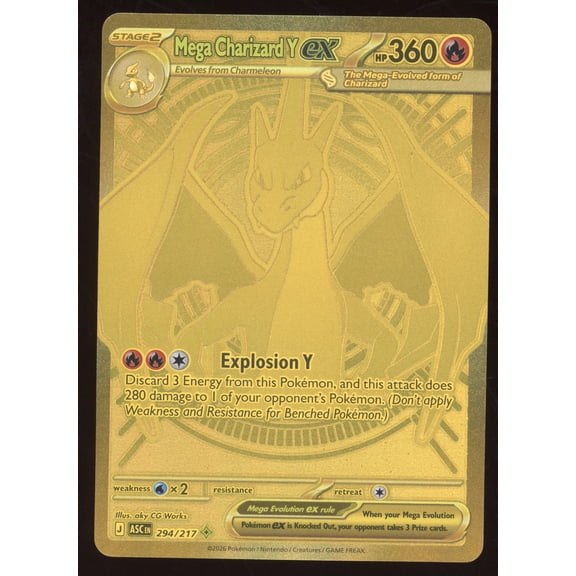 2026 Mega Evolution Ascended Heroes Mega Charizard Y ex Secret Rare #294/217 Pokémon Trading Card (English)