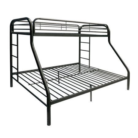 LANTRO JS Bunk Bed (Twin/Full) in Black 02053BK