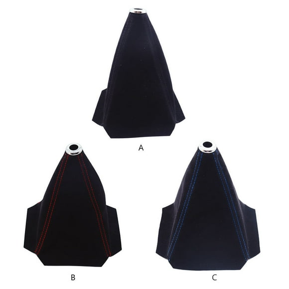 Universal Gear Shift Boot Universal Handbrake Shell Simple Operation Suede Manual Stick Shifter Knobs Cover Shift Lever Ball Dust-proof Handbrake Handle Blue Line