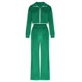 thumbnail image 2 of Puntoco Mujer Moda Color Manga Larga Solapa Cremallera Velour Barbecho Conjunto Liquidación Puntoco Puntoco-36, 2 of 6