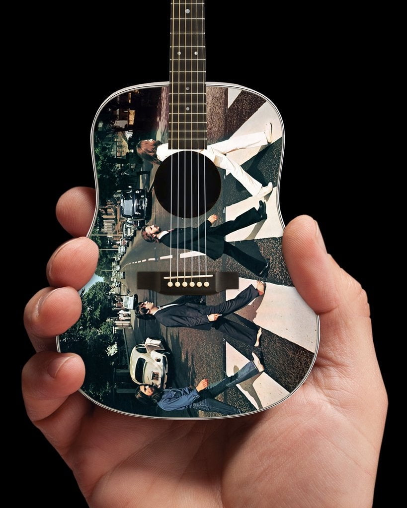Beatles Fab Four Abbey Road Tribute - Miniature AXE  Mini Acoustic Guitar Replica - Officially Licensed Collectible (FF-001)