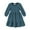 Blue, variant on Tiny Cutey Baby Girl Dress Clothes Fall Long Sleeve Square Neck Solid Vintage Dresses Outfit Set for 3-4T