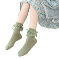 thumbnail image 1 of Kids Baby Girls Socks Cute Ruffled Mesh Patchwork Princess Dress Socks for Toddler Clothing Accessory, 1 of 7