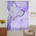 thumbnail image 3 of Purple Marble Sheer Curtains 84 Inches Long, Modern Abstract Waves Silvery Farmhouse Light Filering Curtains, Breathable Simi Curtain Privacy Drapes for Living Room Bedroom Window Treatment, 3 of 9