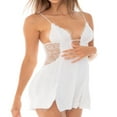 thumbnail image 3 of Women Irregular Patchwork Dress  Adults Tie-up Backless Floral Deep V-neck Spaghetti Strap Slit One-piece, 3 of 7