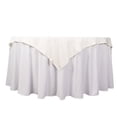thumbnail image 2 of BalsaCircle 54x54 in Ivory Premium Scuba Polyester Square Tablecloth Party Linens Events Decorations Supplies, 2 of 8