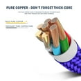 thumbnail image 5 of Linjieee Usb3 Extension Cable 2ft Type C Wire Small Extension Cord USB C Cable Right Angle 90° Elbow Nylon Braided USB A To C 66W Fast Charging Cable, 5 of 8