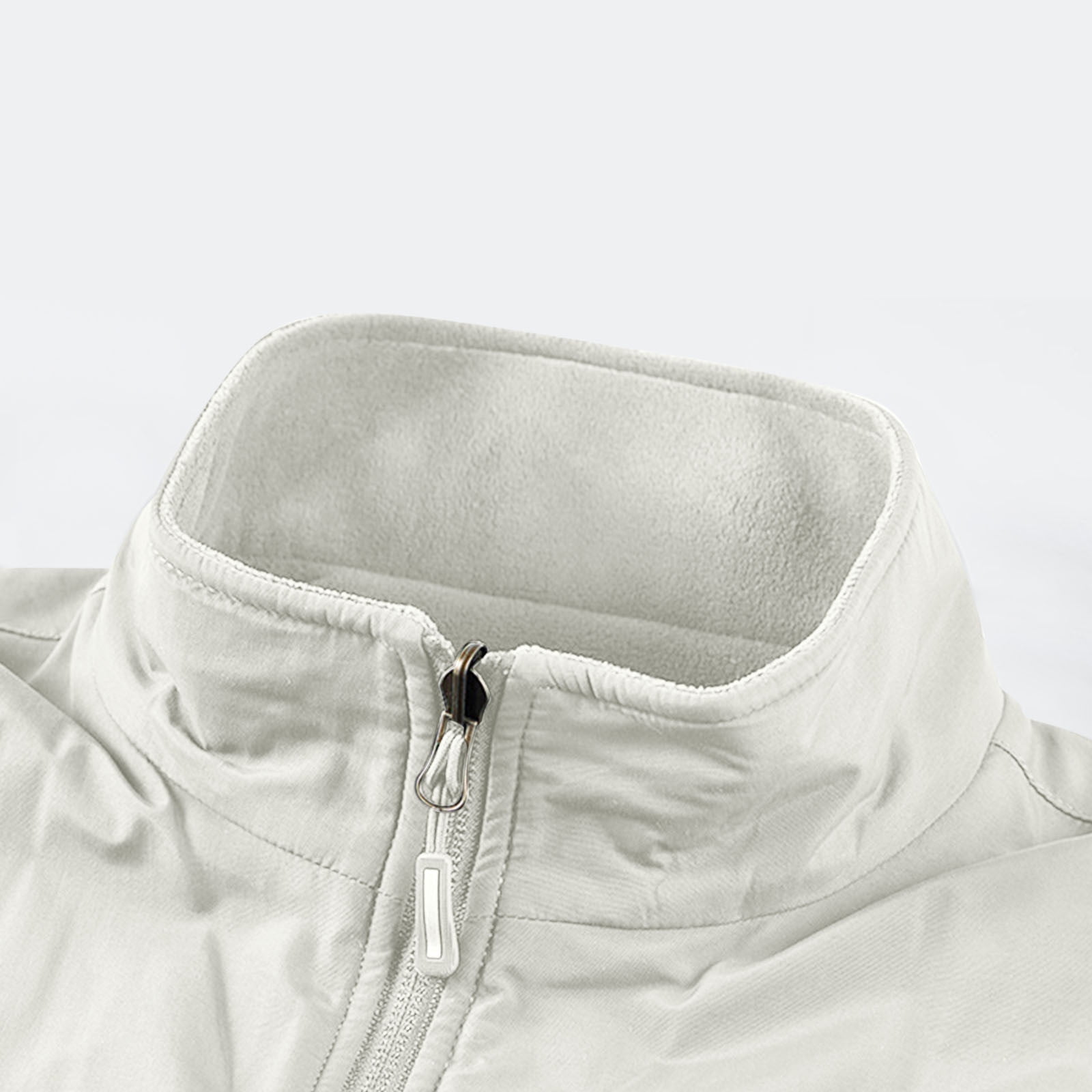 Men's Lightweight Vest Sleeveless Outdoor Work Jacket for Travel Hiking Running Beige L