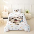 thumbnail image 2 of Homewish Cute Maltese Dog Twin Duvet Cover,Kawaii Paw Print Twin Bedding,White,Colorful Stars Reversible,2 Pieces,1 Duvet Cover and 1 Pillowcase, 2 of 6