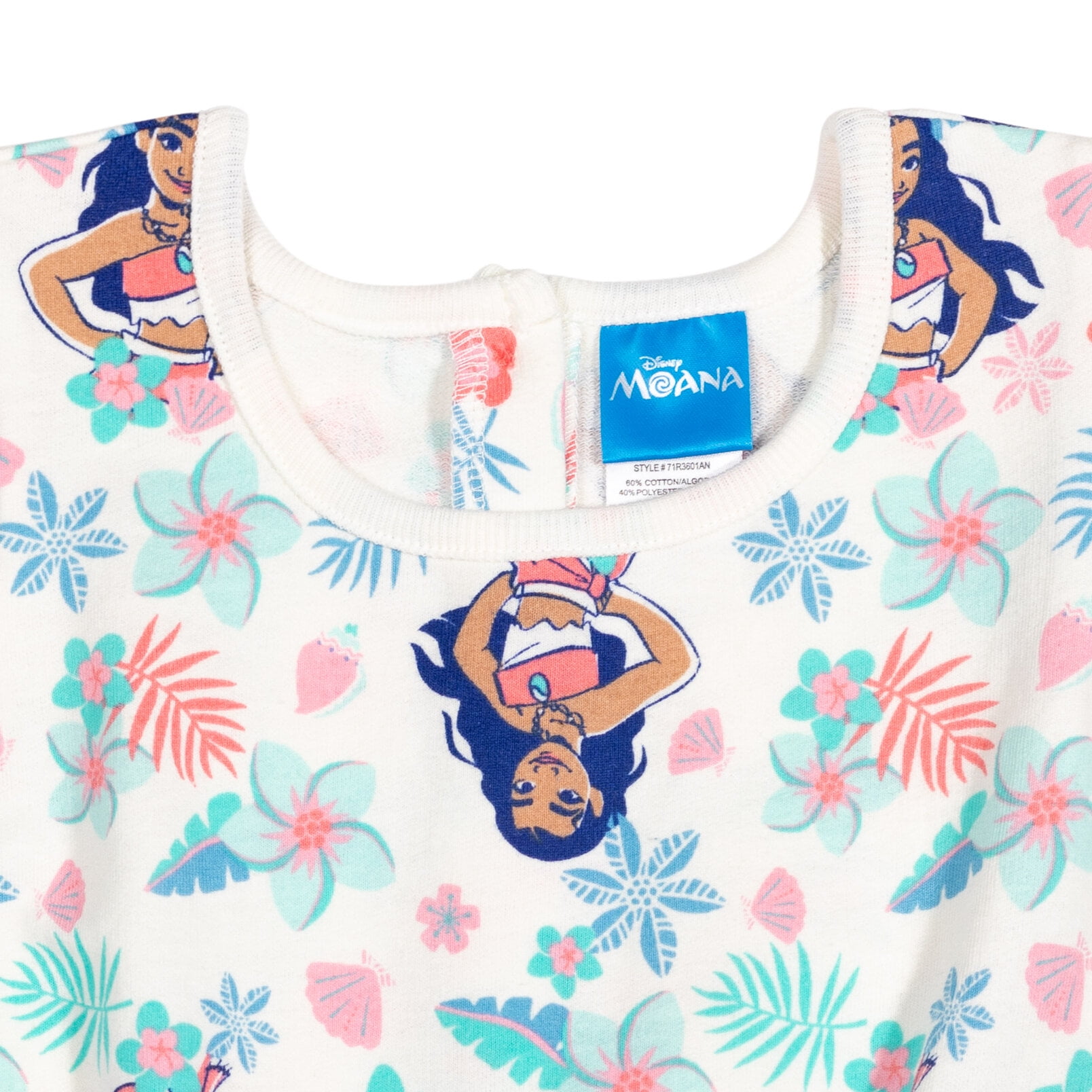 Disney Moana Toddler Girls French Terry Sleeveless Romper Infant to Big Kid