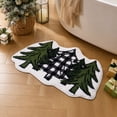 thumbnail image 7 of QISIWOLE Christmas Tree Holiday Floor Mat, Non Slip Absorbent Entryway Rug, 20x32 in Wool-like Fabric Floor Mat, for Christmas Front Door Indoor Decor, 7 of 7