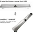 thumbnail image 3 of Neodrain 36-Inch Linear Shower Drain with Removable Quadrato Pattern Grate,Professional Polished 304 Stainless Steel Rectangle Shower Floor Drain Manufacturer,With Leveling Feet,Hair Strainer, 3 of 6