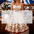 thumbnail image 3 of WAGUTH Women's Oktoberfest Print Dirndl Dresses Sleeveless Midi-Length Dress A‑Line Swing Dress for Beer Festival Party, 3 of 5